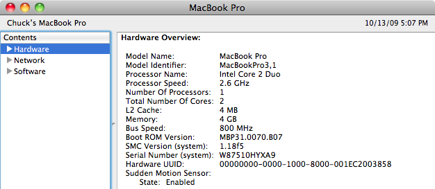 The System Profiler