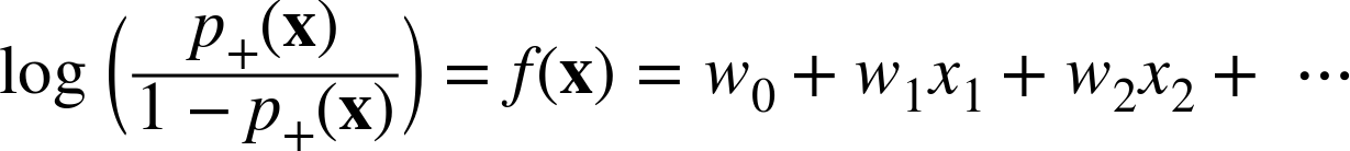 Log-odds linear function