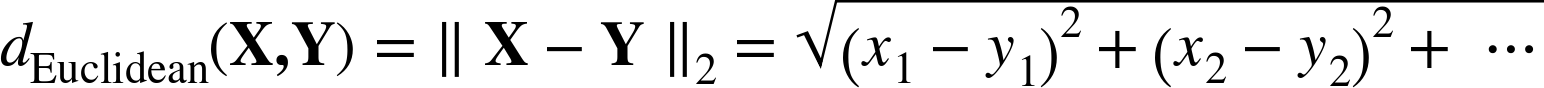 Euclidean distance (L2 norm)