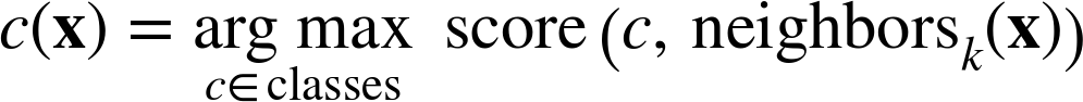 Majority vote classification