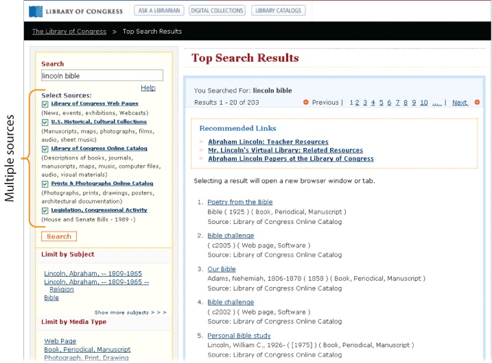 Federated search at the Library of Congress