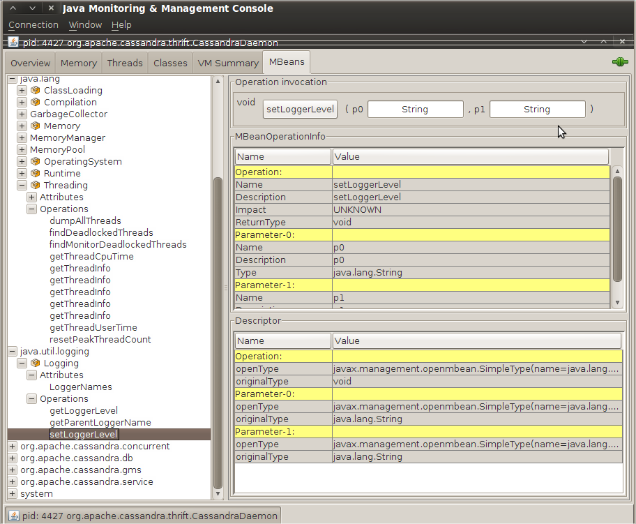 The java.util.logging.Logger MBean allows you to set a logger’s log level