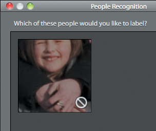 Tagging faces in the Label People dialog box