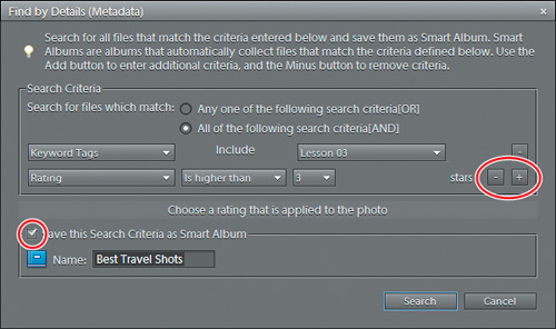 Finding photos using details and metadata