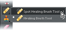 Using the Content-Aware healing feature