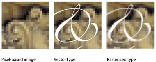 Distinguishing between pixel-based and vector graphics