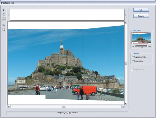 Creating a Photomerge Panorama interactively