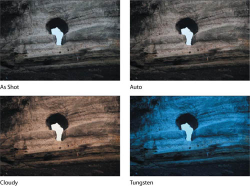 Adjusting the white balance