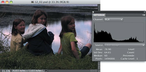 Using the histogram