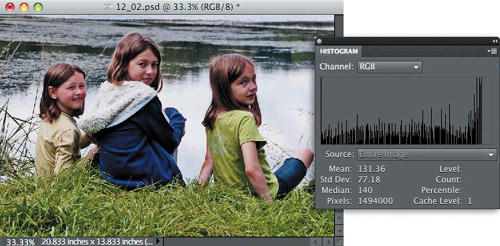 Using the histogram