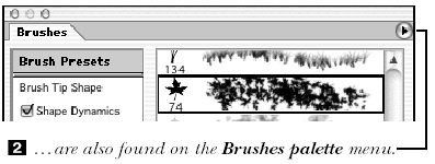 To create a new brush based on an existing brush: