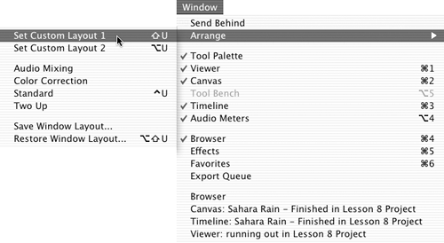 Saving and Recalling Layoutsinterface, customizinginterface, customizingsaving and recalling layoutslayoutssaving and recalling