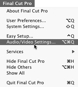 Audio/Video Settings