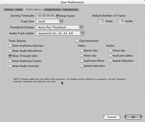 User PreferencesSettings and PreferencesSettings and PreferencesUser PreferencestabsUser PreferencesUser Preferences windowcustomizing