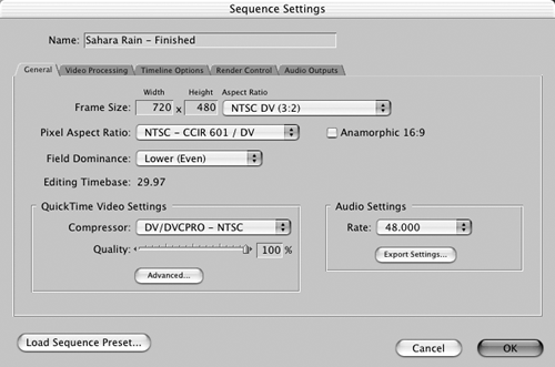 TIPsequencescustomizingsequencessettingsSettings and PreferencesSettings and Preferencessequences