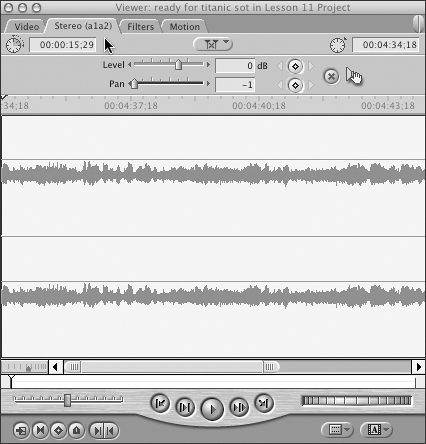 NOTEaudioaudiosyncsyncaudiotransitions.transitions, audioaudiowaveformframesvideo vs. audioMono tabsViewerSound Effects binwaveforms, audioviewing