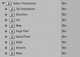 Applying Video Transitions