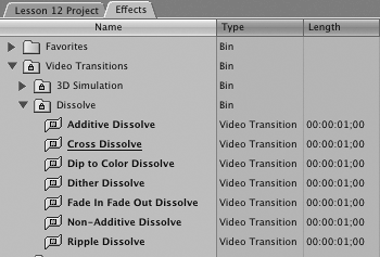 Applying Video Transitions