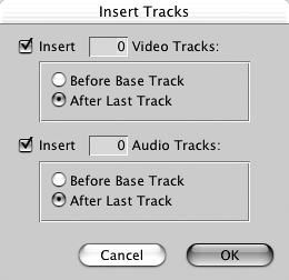 TIPInsert Tracks windowmixing audioadding tracks to TimelineAudio MixerTimelineaudio, adding totracksadding to TimelineAudio Mixer