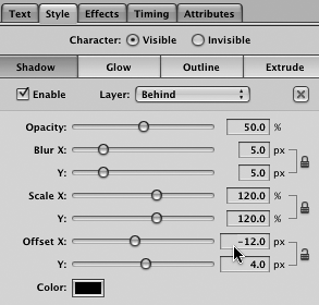 NOTELiveTypeLiveTypetitles, buildingScale slidersStyle tab, Inspector windowTimelinezoomtitlesbuilding with LiveType