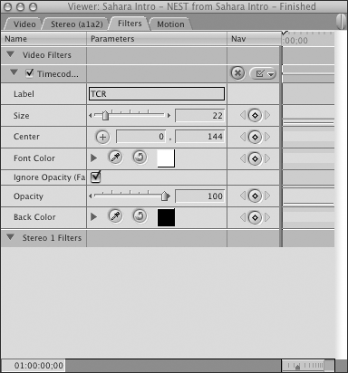 Making a Timecode Window Burn