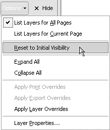 Select Reset to Initial Visibility to return to the default layer view.