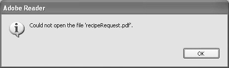 Dead cross-document links are reported in a dialog when the target file can't be found.