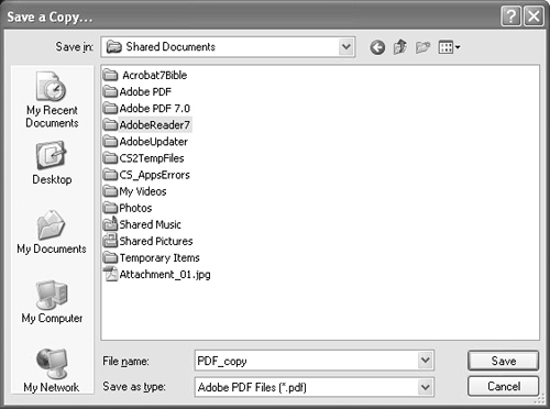 Type a filename and click Save.
