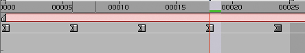A series of Bezier keyframes have been converted to Hold keyframes, evident by the square shape at the right of each keyframe and the speed of 0.0.