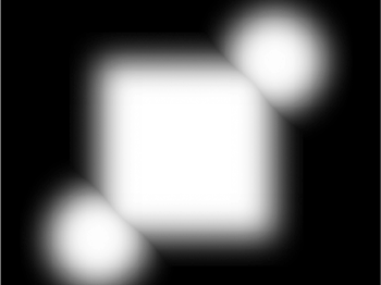 With a lighten (3.20a) or a darken (3.20b) mask, the transparency values are chosen either from the mask set to this mode or those overlapping it, depending on which has the lighter (higher) or darker (lower) values.