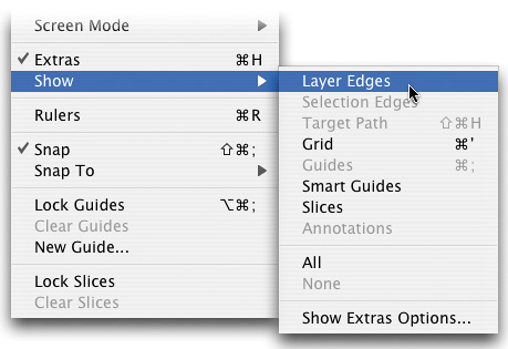 VISUAL CUES FOR A LAYER'S EDGEborders,commandsLayer EdgesedgessofteningedgesviewingLayer Edges command,layerstips for