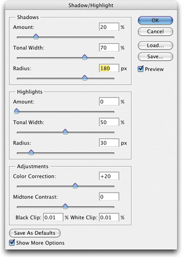 GETTING BETTER SHADOW/HIGHLIGHT RESULTS