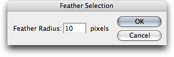 Choose Select > Feather to soften the edge of a selection.