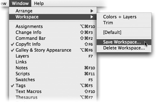 Save your favorite palette configurations as workspaces for easy customization.
