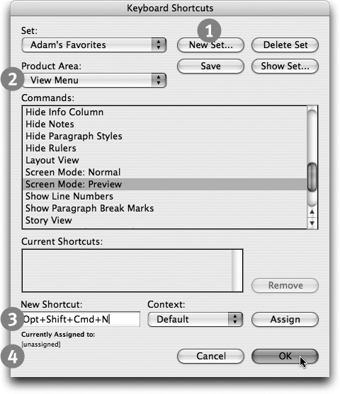 Customize keyboard shortcuts for accessing menus, palettes, and tools.