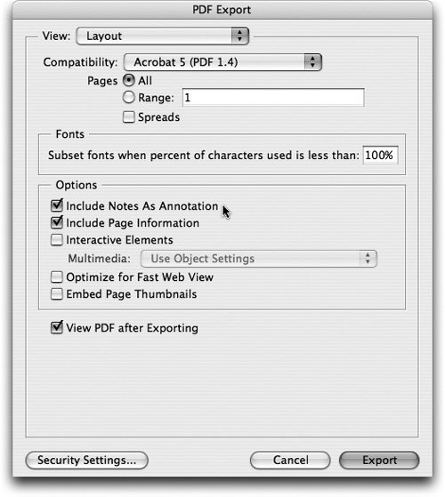 When you export the Layout to PDF passwordsPDF you can convert InCopy notes to PDF comments.