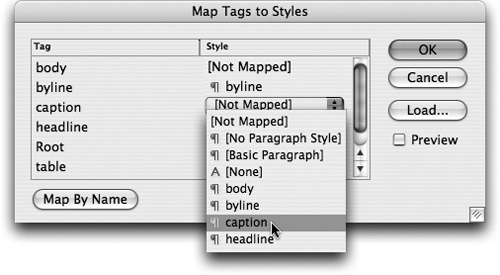 Map By Name buttonMap tags to styles the same way you map styles to tags.