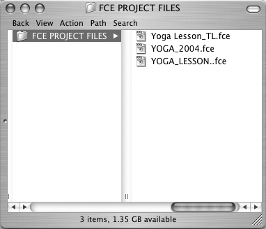 Locate the project file you want to open.