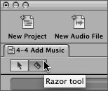 Editing with the Razor Tool