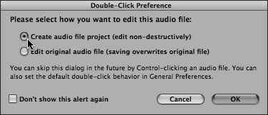 Opening and Saving an Audio File Project