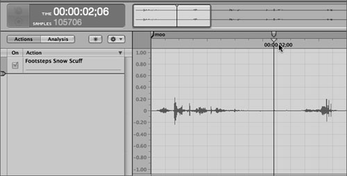Setting a Marker in the Waveform Editor