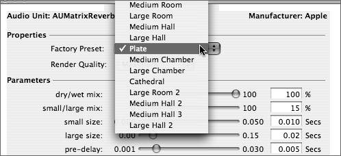 Viewing Effect Parameters and Presets
