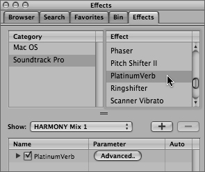 Applying User Presets to Effects