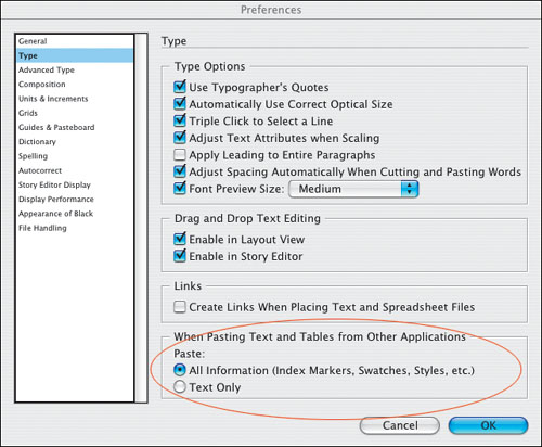 Preserve Text Attributes When Pasting.