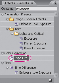 Adding an color correctionExposure effecteffectsexposureExposure effectexposure effect
