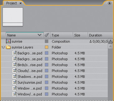 layers, animatingimporting footage forImporting the footage