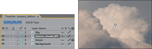 color correctionadding cloudsAdding the clouds