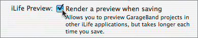 Saving a Project with iLife Preview