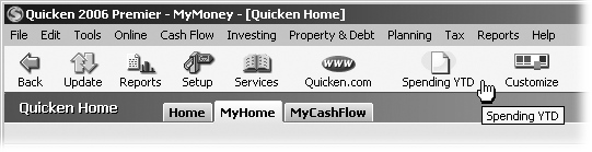 Add a few of your favorite reports to the Quicken icon bar to run them with one click.