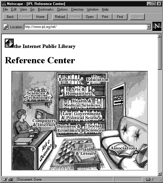 Metaphor use in the main page of the Internet Public Library